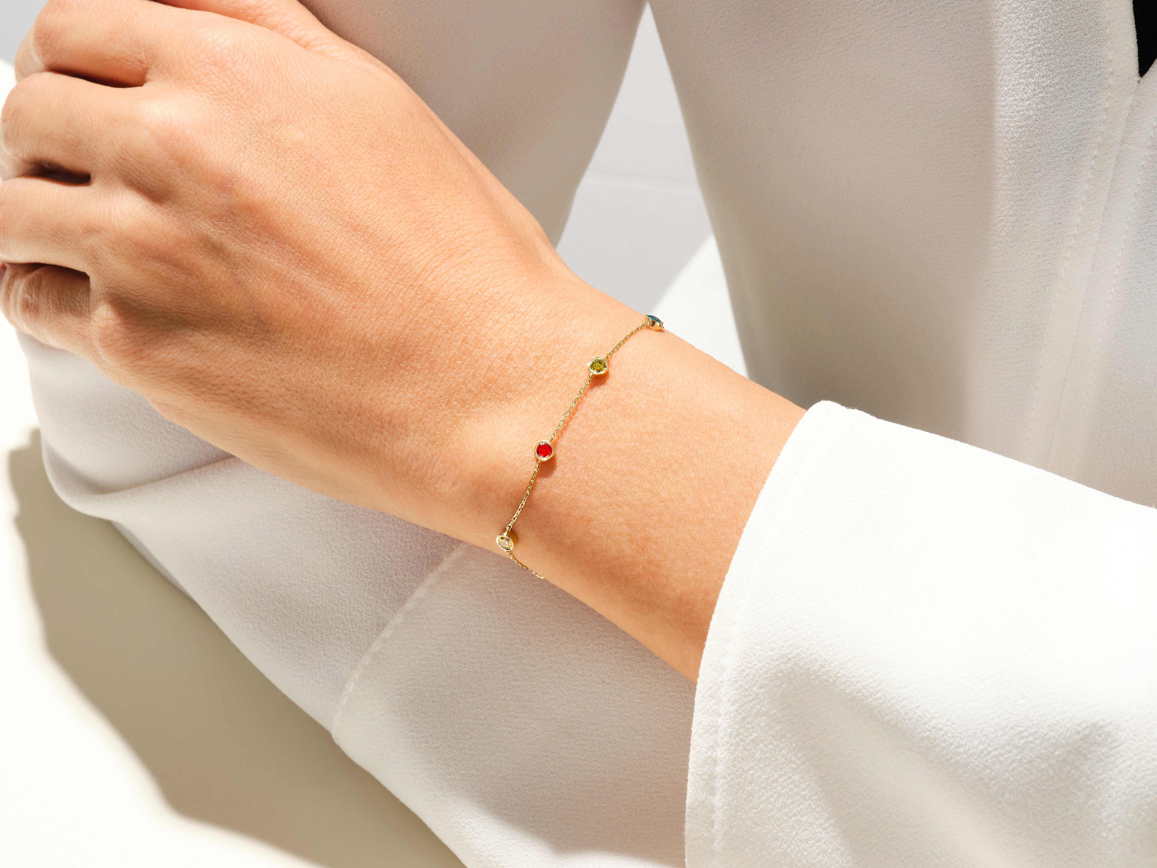 Bezel Station Geburtsstein-Armband