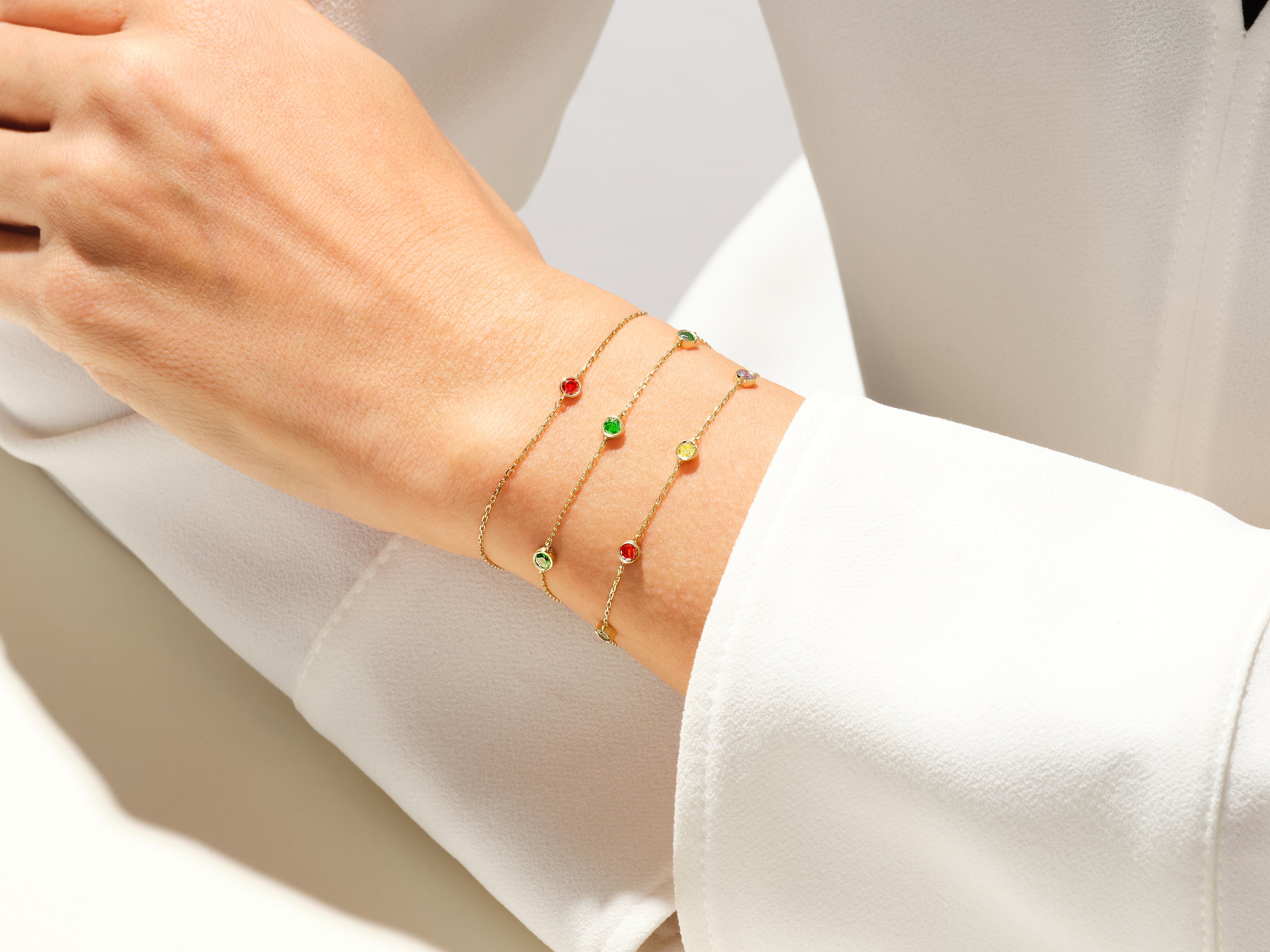 Bezel Station Geburtsstein-Armband